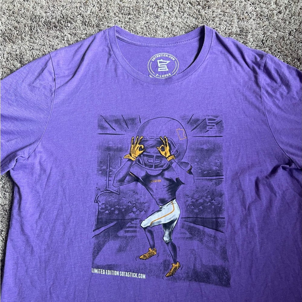 Sotastick T-shirt XL Minnesota Vikings Football NFL Justin Jefferson JJ Griddy
